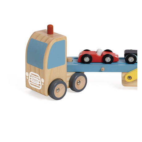Lobbes Toys BV Classic World trasportatore in legno con 3 auto