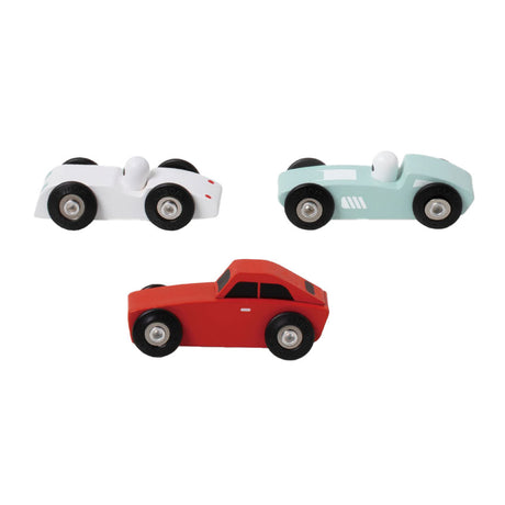 Set di auto sportive in legno del mondo classico, 3 pz.