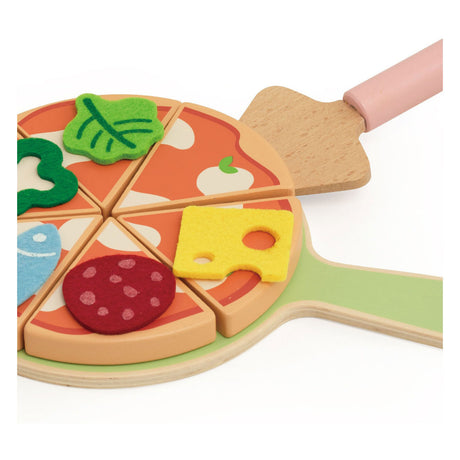 Set da gioco forno per pizza in legno Classic World, 7 pezzi.