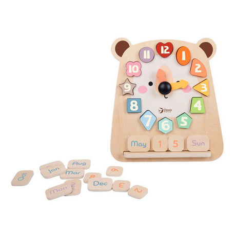 Orsetto dell'orologio in legno del mondo classico