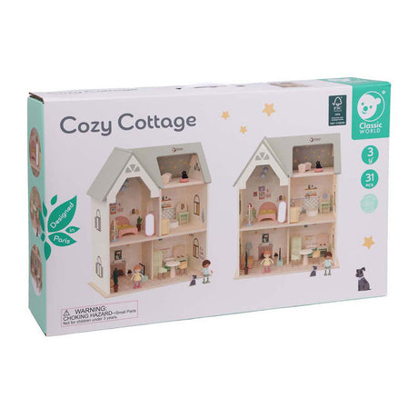 Cottage in legno per bambole dal mondo classico