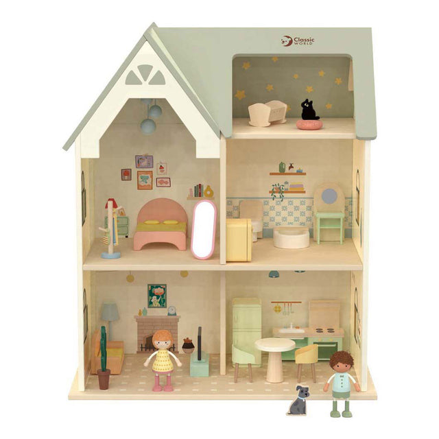 Cottage in legno per bambole dal mondo classico