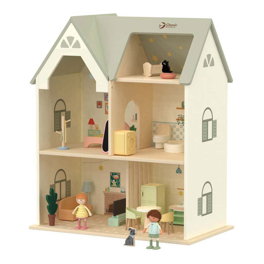 Cottage in legno per bambole dal mondo classico