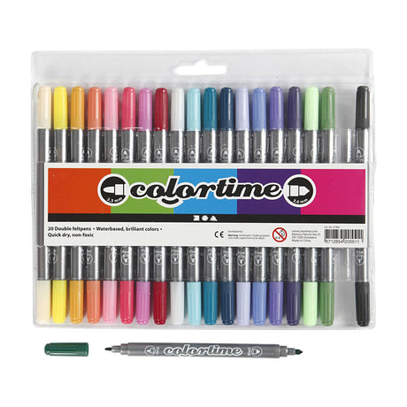 Creotime https: www.cchobby.nl colortime-doppia-punta-linea-spessore-2-3-3-6-mm-extra-colori-20-pezzi-1-scatola