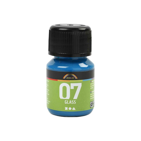 Vernice per vetro trasparente A-color 30 ml turchese