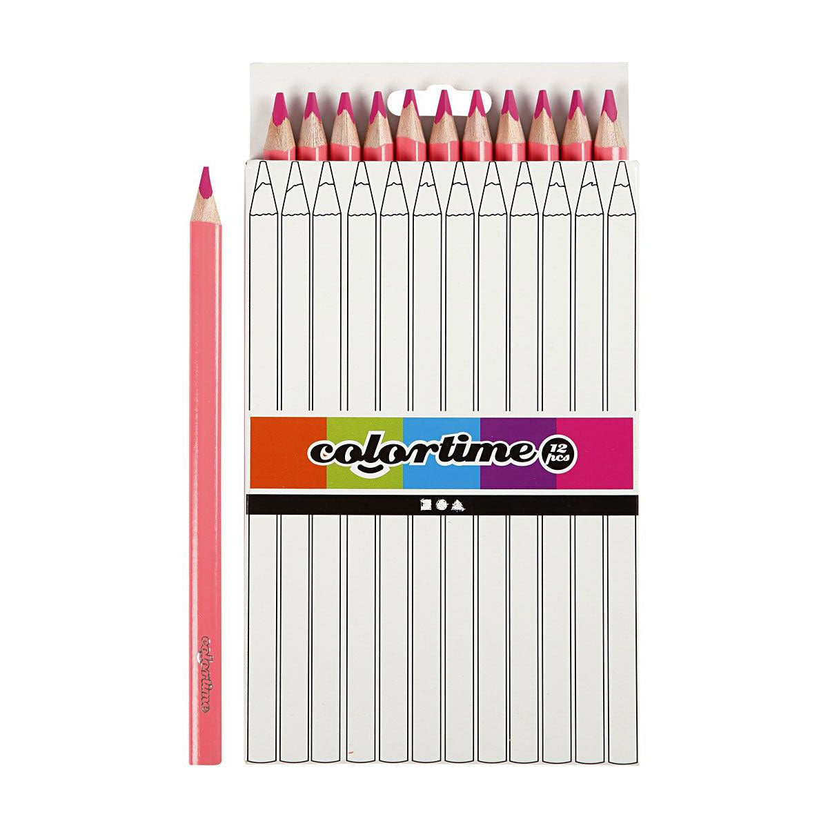 Matite colorate jumbo triangolari della Creativ Company - rosa, 12 pz.