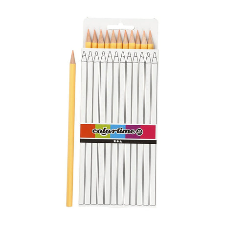 Matite colorate triangolari dell'azienda Creativ - colore della pelle, 12 pz.