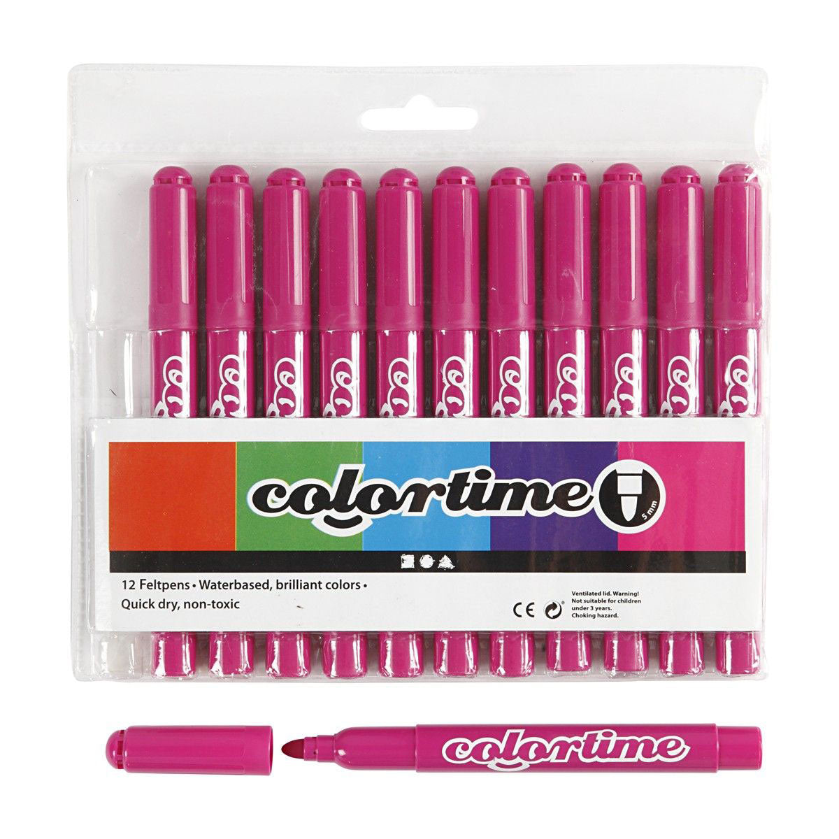 Pennarelli jumbo rosa Creativ Company, 12 pz.