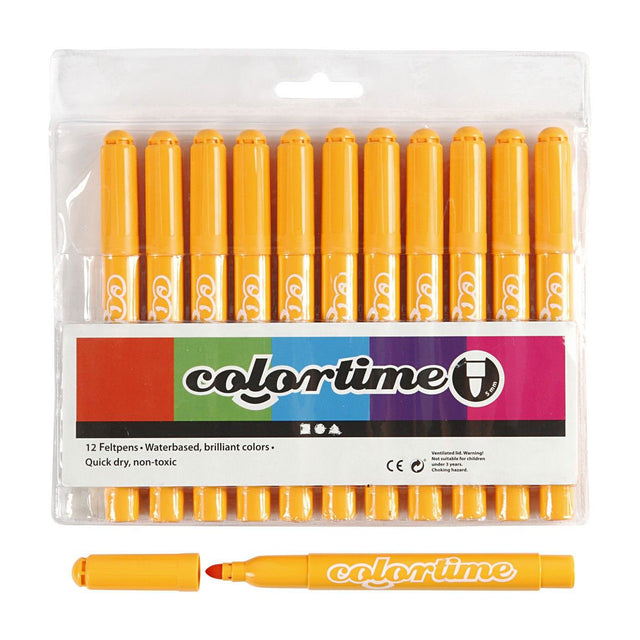 Creativ company pennarelli jumbo giallo caldo, 12 pz.