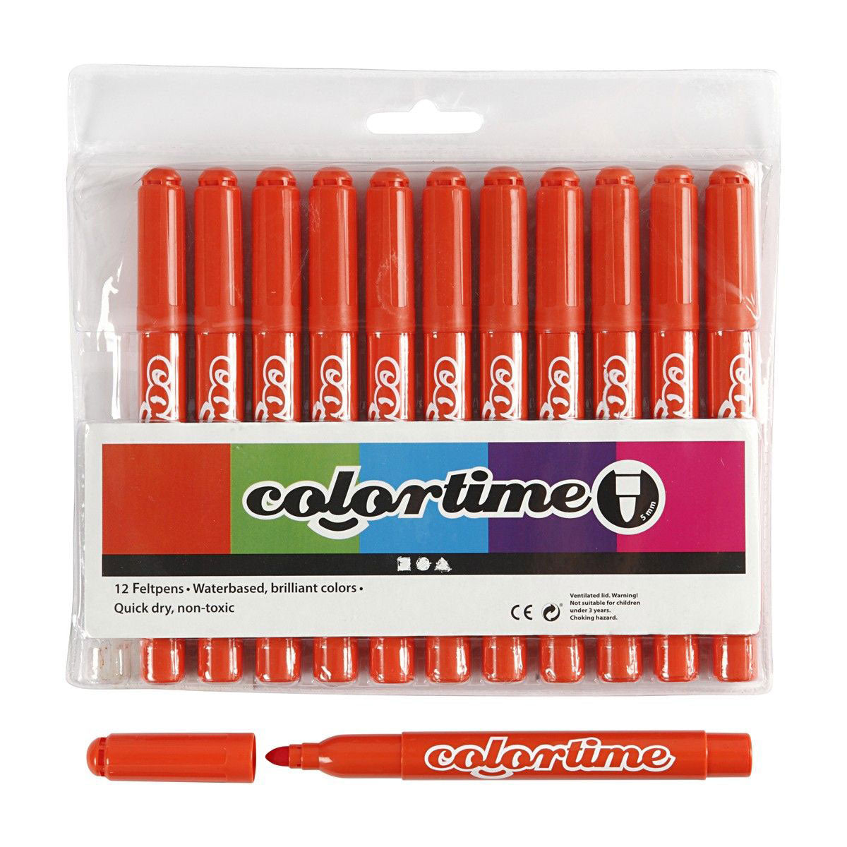 Creativ Company Pennarelli jumbo arancione scuro, 12 pz.