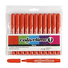 Creativ Company Pennarelli jumbo arancione scuro, 12 pz.