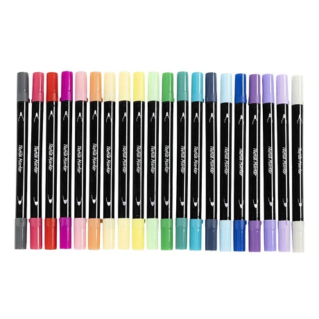 Pennarelli per stoffa double face dell'azienda Creativ - colori extra, 20 pz.