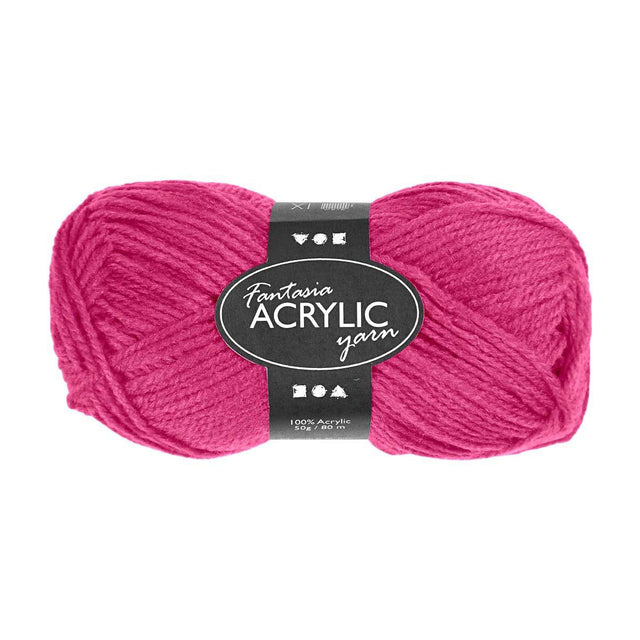 Filato acrilico Creativ Company neon - rosa neon, 50gr