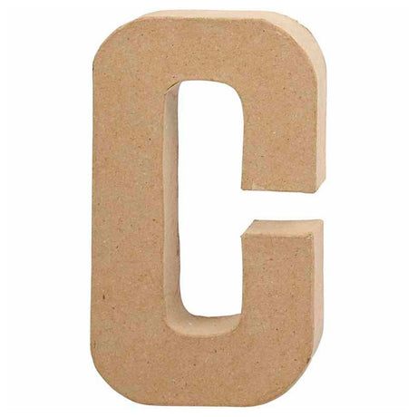 Lettera aziendale creativa in cartapesta - c, 20,5 cm