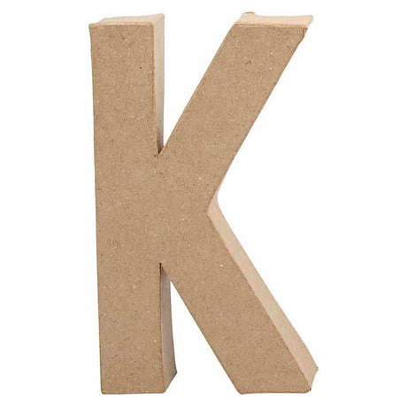Lettera aziendale creativa in cartapesta - k, 20,5 cm