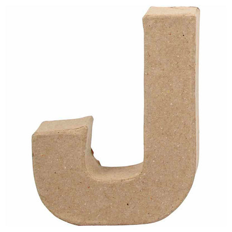Lettera aziendale creativa in cartapesta - j, 10 cm