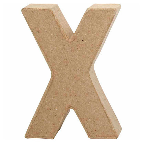 Lettera aziendale creativa in cartapesta - x, 10 cm