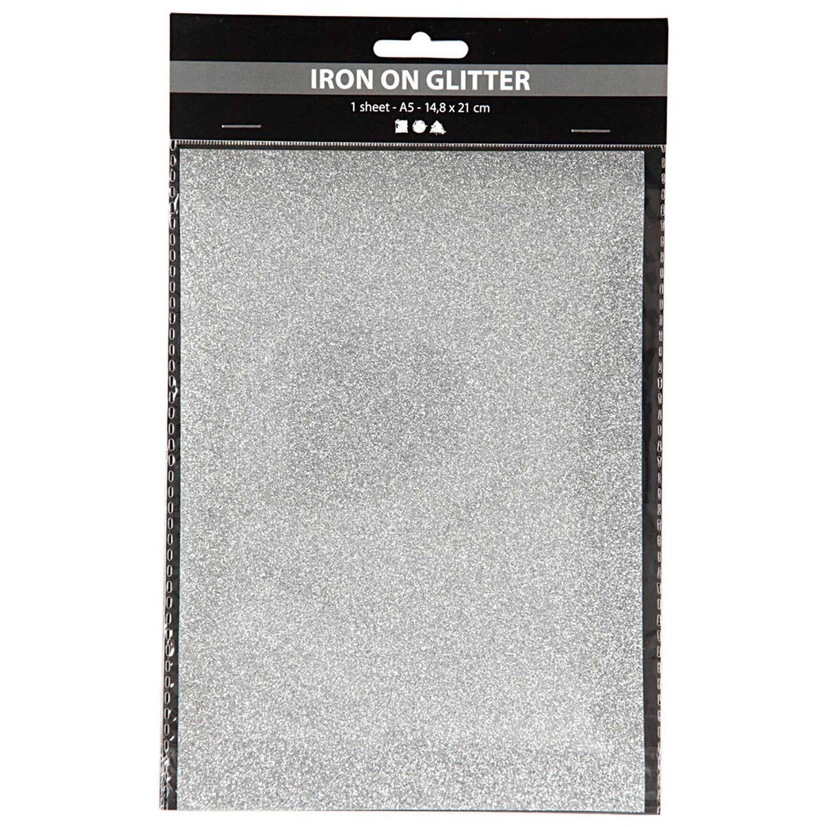 Creativ Company pellicola termoadesiva glitter argento, a5