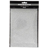 Creativ Company pellicola termoadesiva glitter argento, a5