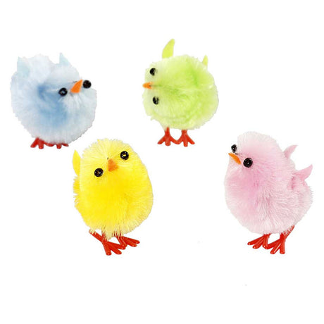 Creativ company Pulcini di Pasqua colorati in ciniglia, 12 pz.