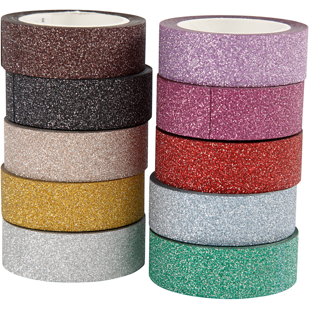 Azienda creativa https: www.cchobby.nl glitter-tape-b-15-mm-various-colors-10x6-m-1-doos