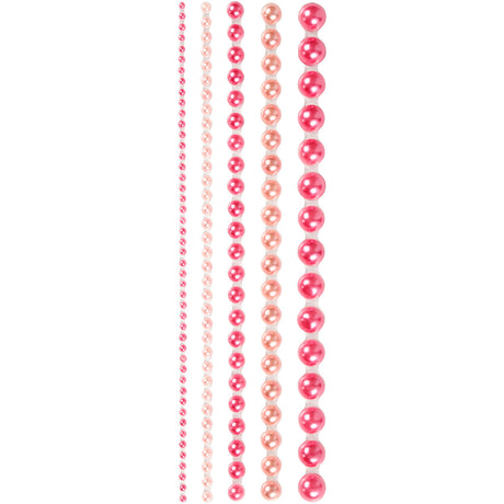 Perline mezzo bastoncino Creativ Company rosa 2-8mm, 140pz.