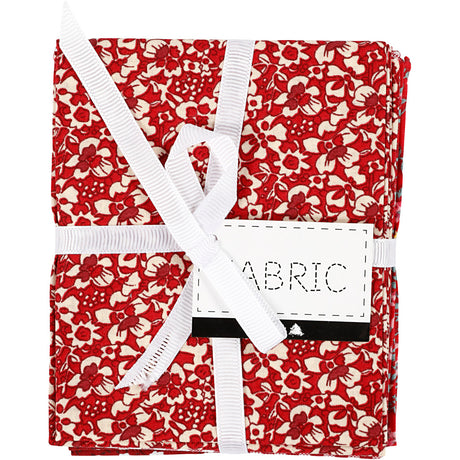 Tessuto patchwork Creative Company rosso 45x55 cm, 4 pz.