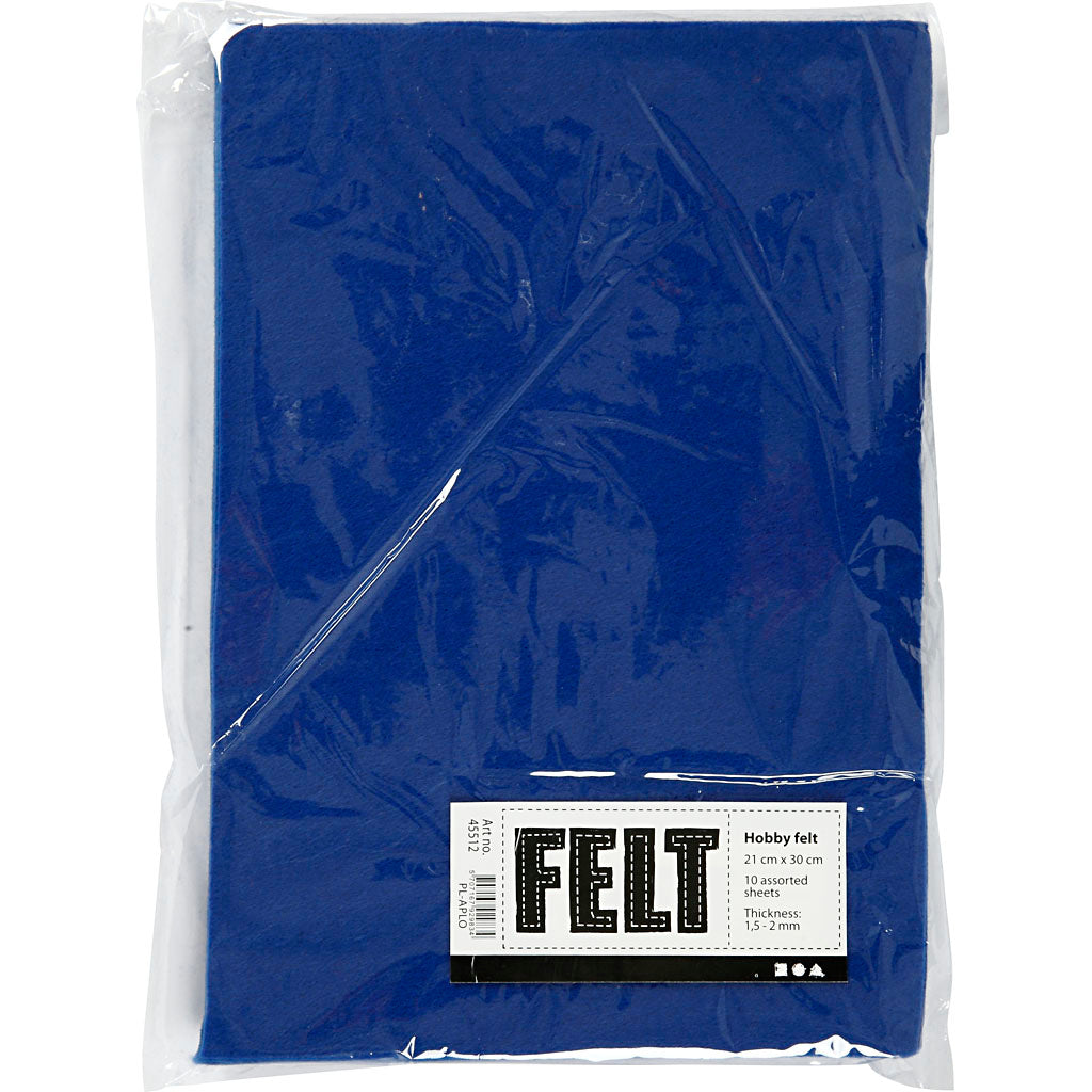 Creative Company Hobby feltro blu A4, 10 fogli