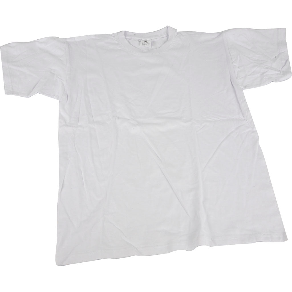 T-shirt Creative Company bianca con girocollo in cotone, 5-6 anni
