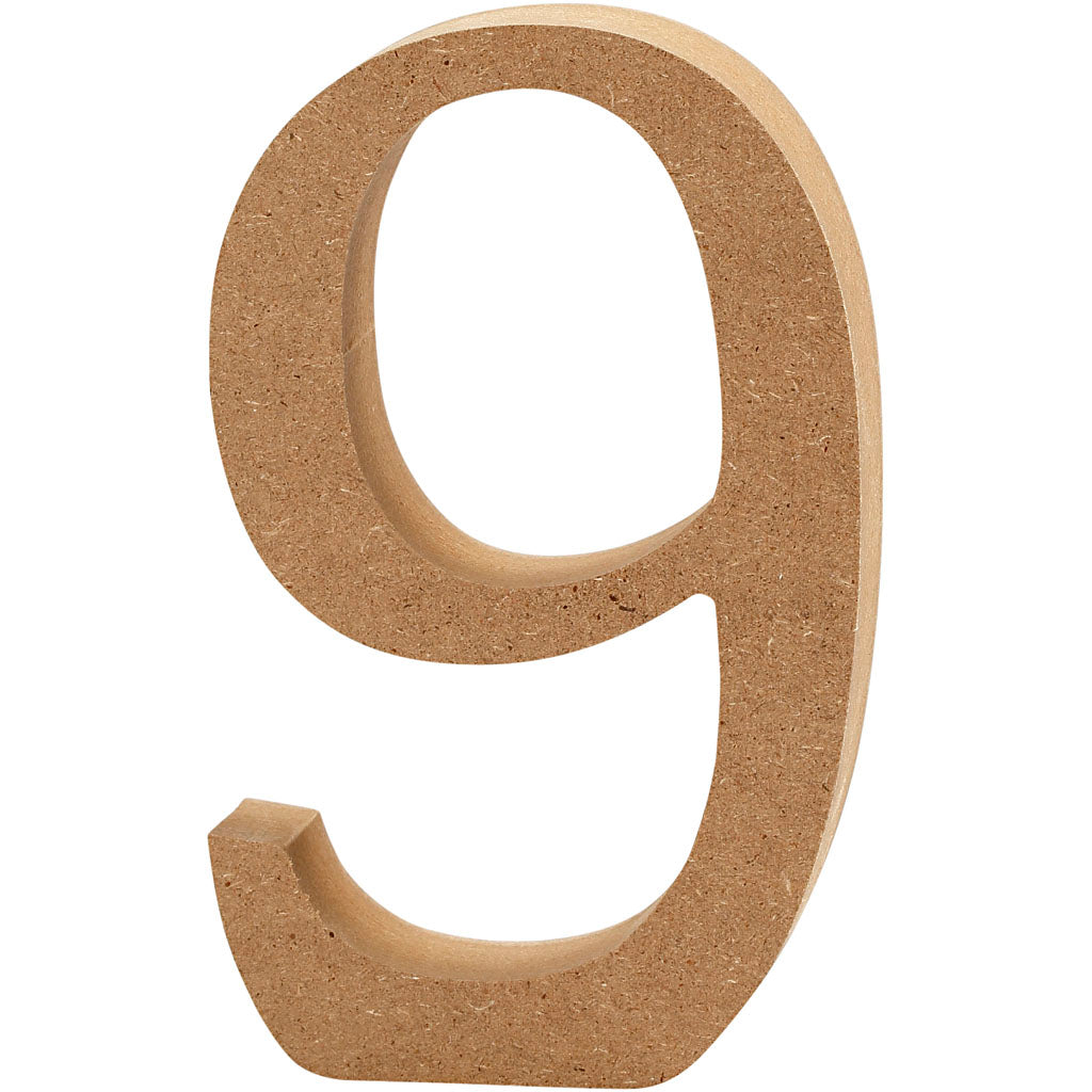 Figura aziendale creativa 9 MDF 8 cm, 1 pz.