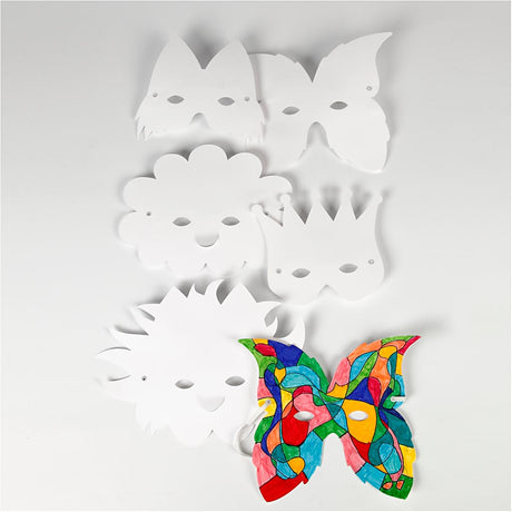 Azienda creativa https: www.cchobby.nl maschere fantasy-incluso-elastico-h-15-20-cm-230-gr-bianco-5-pezzi-1-scatola