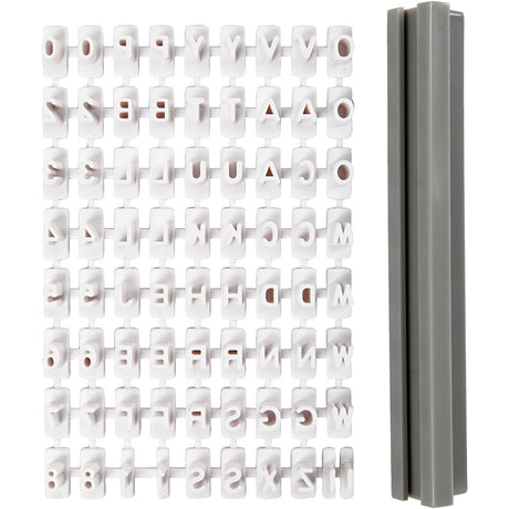 Azienda creativa https: www.cchobby.nl set di timbri con lettere-numeri-in-gomma-h-6-mm-bianco-1-set