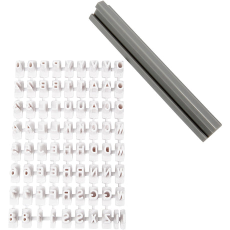 Azienda creativa https: www.cchobby.nl set di timbri con lettere-numeri-in-gomma-h-6-mm-bianco-1-set