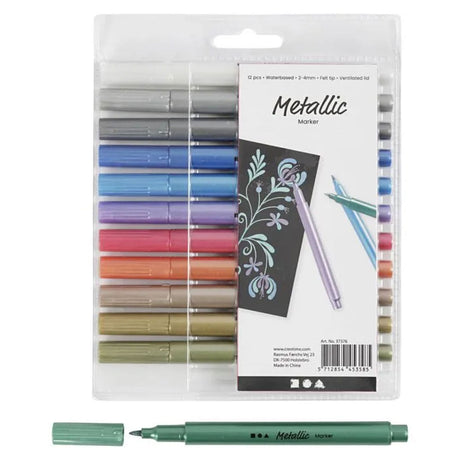 Azienda creativa https: www.cchobby.nl metallico-marker-line-thickness-2-4-mm-metallic-colors-12-piece-1-box