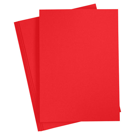 Creative Company Colored Cardboard Christmas Red A4, 20 fogli