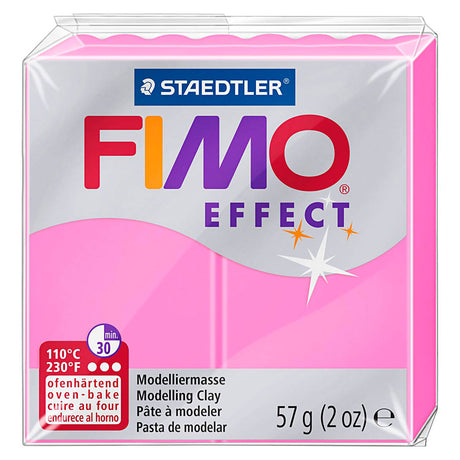 Pasta da modellare effetto Fimo rosa fluo, 57gr
