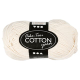 Filato di cotone Creative Company, bianco sporco, 50 gr, 170 m