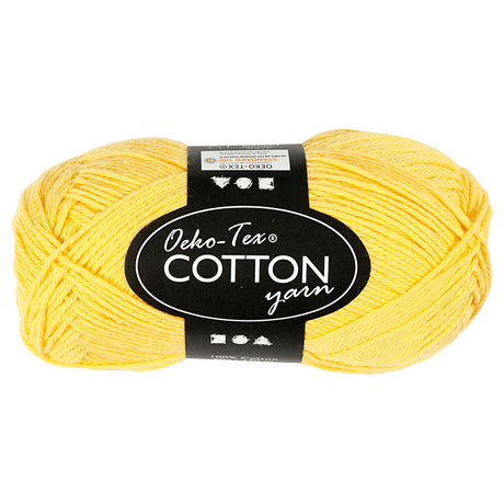 Filato di cotone Creative Company, giallo, 50 gr, 170 m