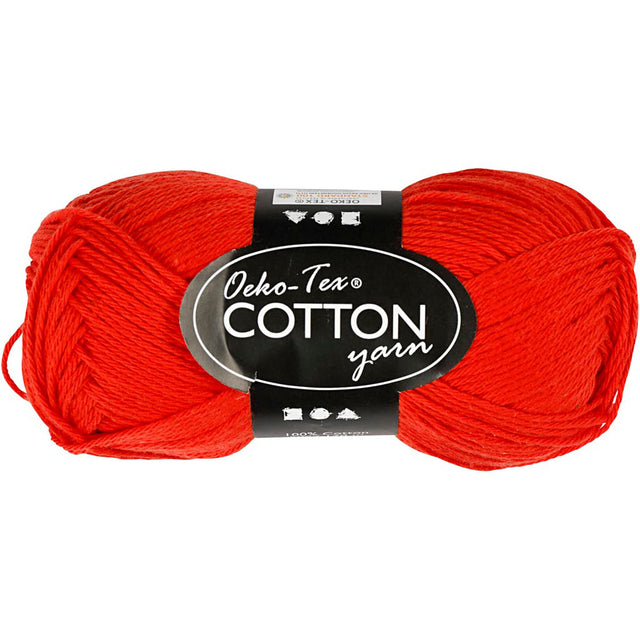 Filato di cotone Creative Company, rosso, 50gr, 170m