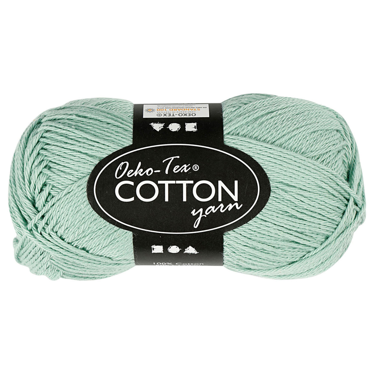 Filato di cotone Creative Company, verde menta, 50 gr, 170 m