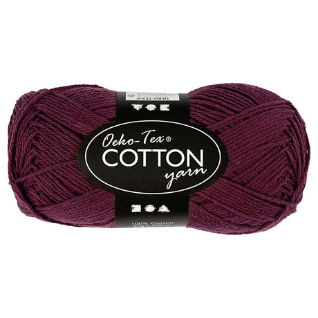 Filato di cotone Creative Company, prugna, 50gr, 170m