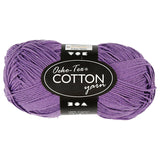 Filato di cotone Creative Company, viola, 50gr, 170m