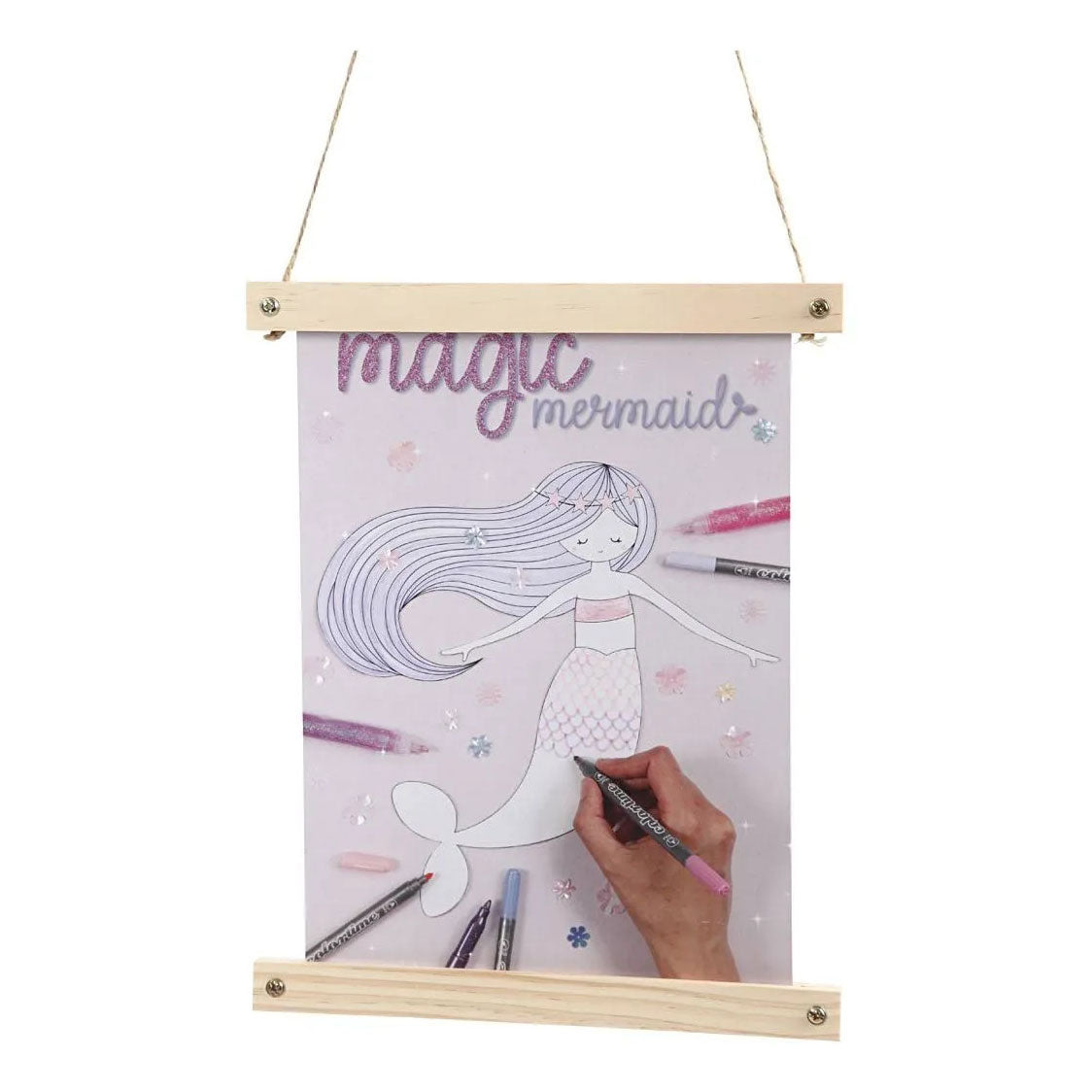 Gancio per poster in legno dell'azienda Creativ per il formato A4.