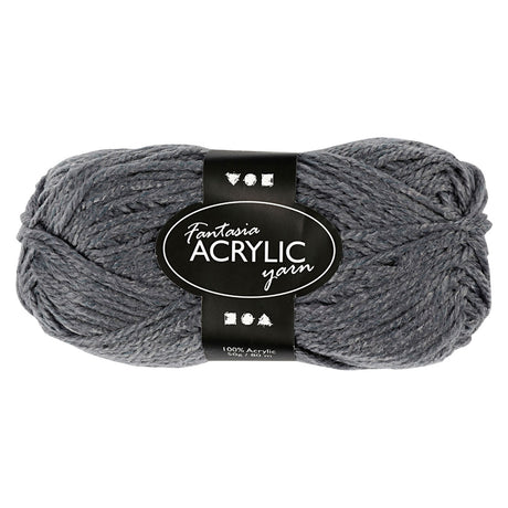Filato acrilico Creative Company, grigio, 50 gr, 80 m