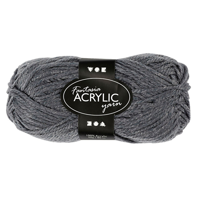 Filato acrilico Creative Company, grigio, 50 gr, 80 m