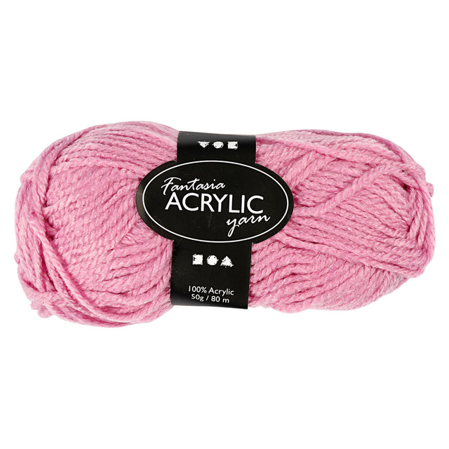 Filato acrilico Creative Company, rosa, 50gr, 80m