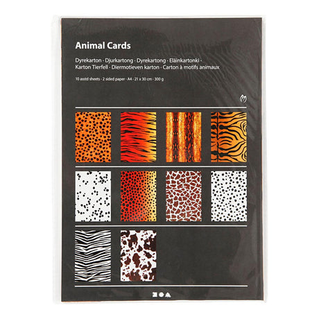 Azienda creativa https: www.cchobby.nl motivi animali-karton-a4-sheet-210x297-mm-300-gr-10-div-vellen-1-doos