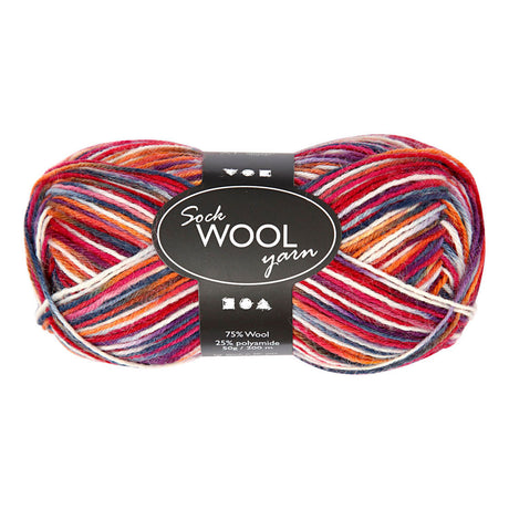 Creative Company Sock Yarn Blue Red, 200 cm