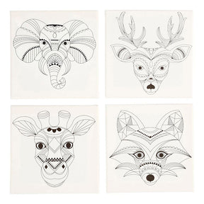 Creative Company Canvas with Animale Stampa, 4st.