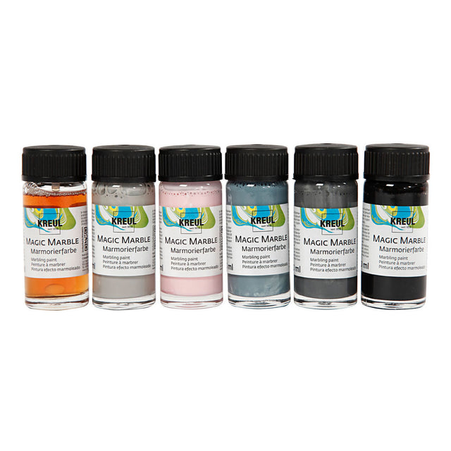 Creative Company Magic Marble Paint Pastel Colors, 6x20ml